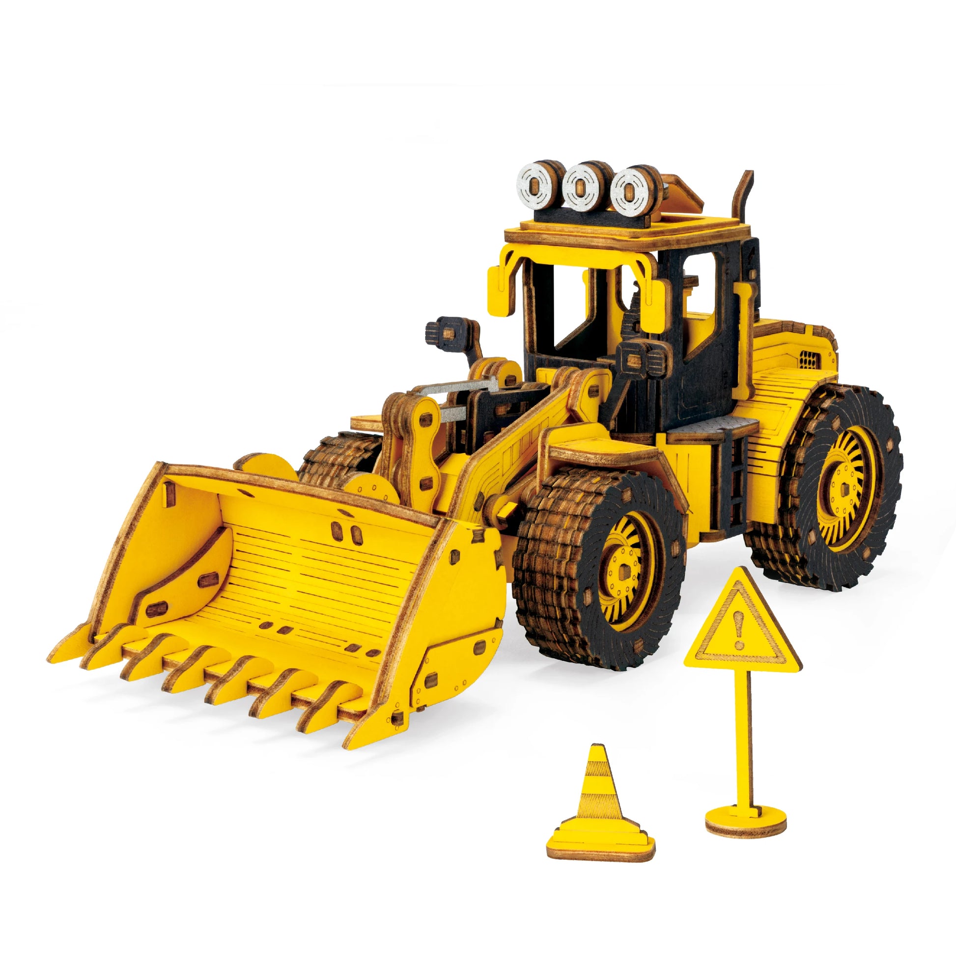 Rokr Construction Vehicles Truck Toys Set 3D Wooden Puzzles for Boys Toddlers Birthday