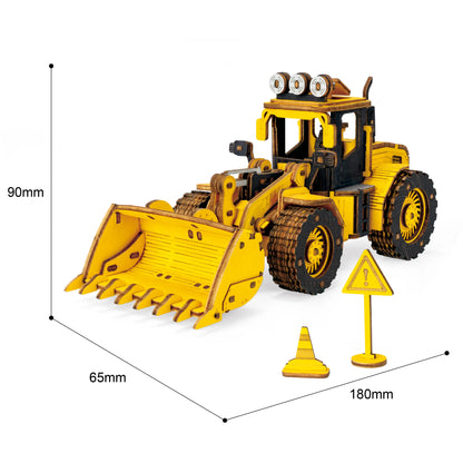 Rokr Construction Vehicles Truck Toys Set 3D Wooden Puzzles for Boys Toddlers Birthday