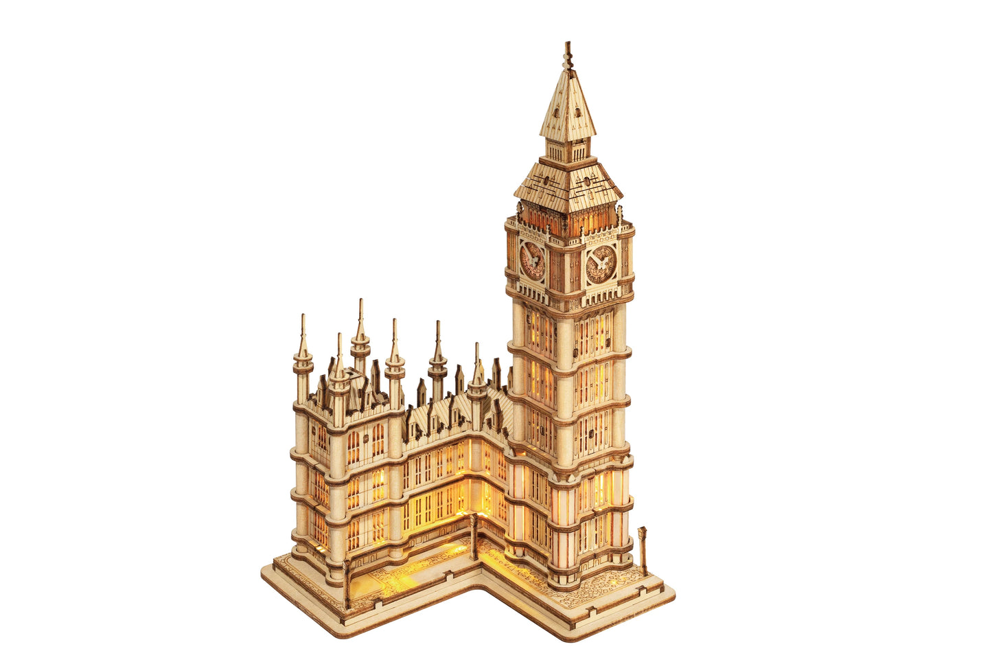 3D Wooden Puzzle Game Big Ben Tower Bridge Pagoda Building Model Toys for Children Kids Birthday Gift