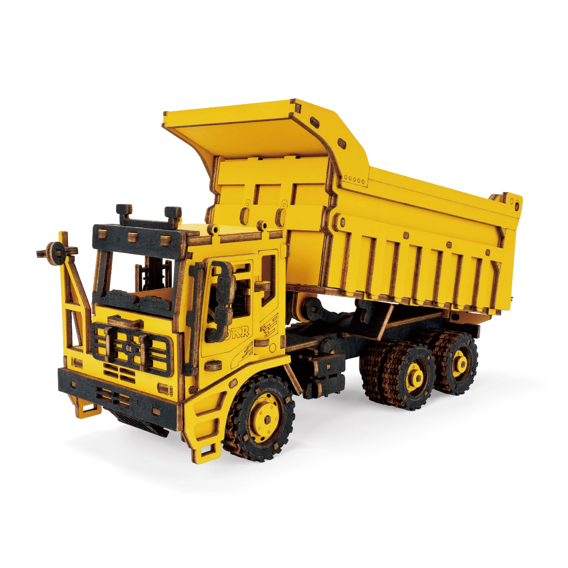 Rokr Construction Vehicles Truck Toys Set 3D Wooden Puzzles for Boys Toddlers Birthday