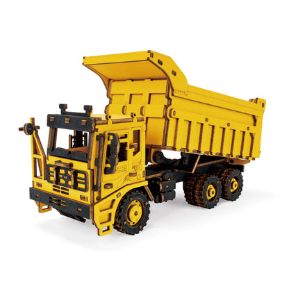 Rokr Construction Vehicles Truck Toys Set 3D Wooden Puzzles for Boys Toddlers Birthday
